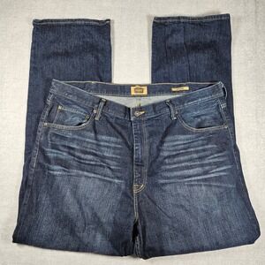 The Foundry Supply Co Flex Denim Mens 44x34 Dark Wash Straight Leg Jeans Blue